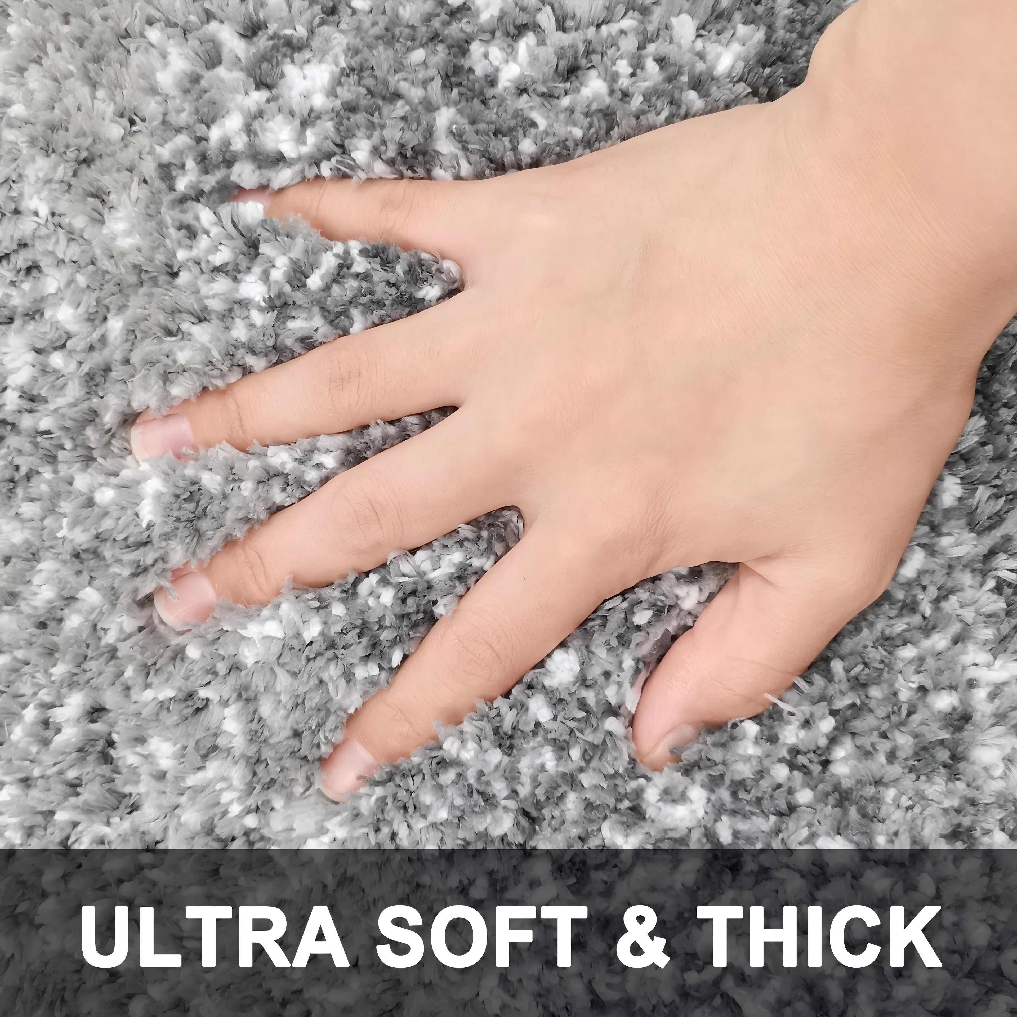 Evlmd Bathroom Rug, Large Bath Rug for Bathroom Floor Non-Slip, Super Elastic Soft Easier to Dry Bath Shower Mat Runner, Machine Washable Bath Mat